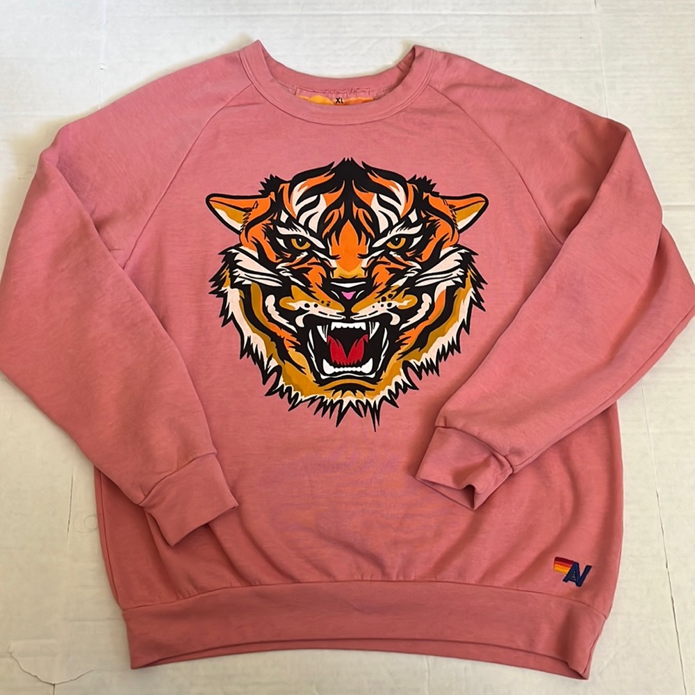 Aviator Nation tiger print sweatshirt